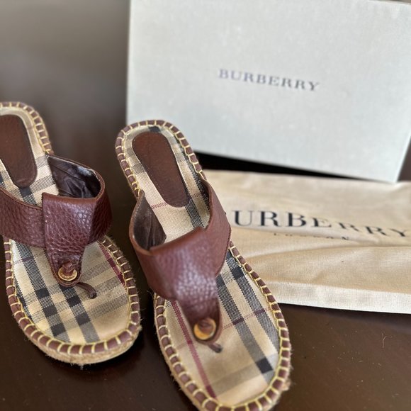 Burberry London Wedge Sandals - Picture 2 of 3